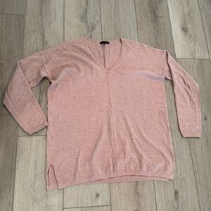 🌺 STACCATO - Women’s Pink V-Neck Sweater Size M